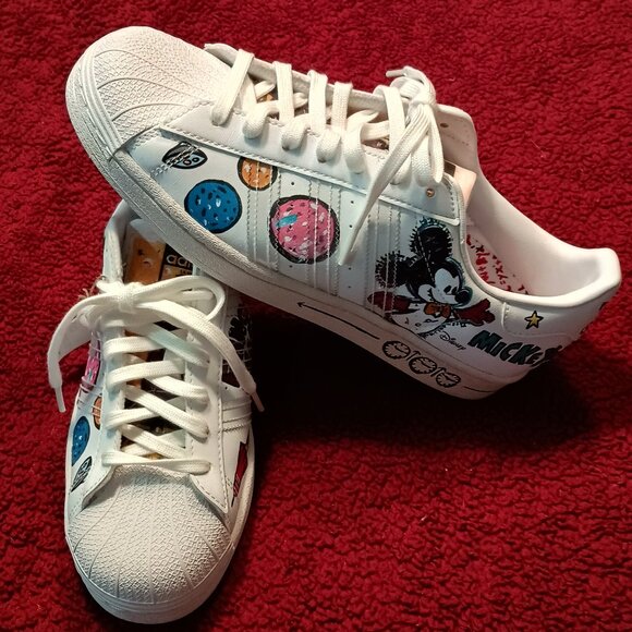 adidas Shoes - Adidas Shoes Labubu Artist  Kasing Lung  Disney  Superstar Mickey Mouse Design